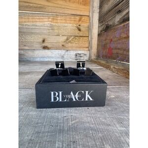 Vera Wang Black & Silver Tone Formal‎ Cuff Links & Tux Shirt Studs in box